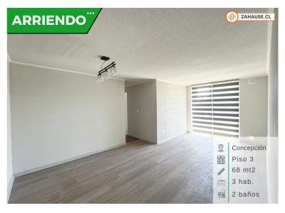 Departamento Nuevo de 3 dormitorios en Lomas, Concepción - Zahause, 63 mt2, 2 habitaciones