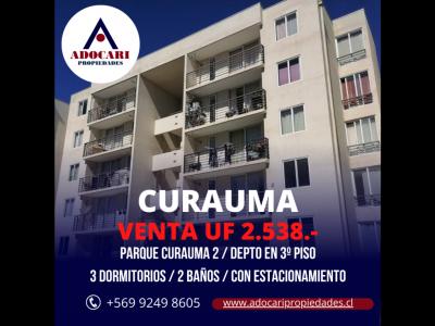 CURAUMA / PARQUE CURAUMA 2 / DEPTO 3D 2B ESTAC, 68 mt2, 3 habitaciones