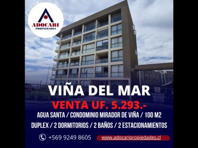 VIÑA DEL MAR / AGUA SANTA / MIRADOR DE VIÑA / DUPLEX 2D 2B 2E 2B, 2 habitaciones