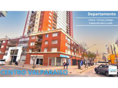 Depto 2 Dorm Con Terraza Y Bodega. Av.argentina Metro Barón, 50 mt2, 2 habitaciones